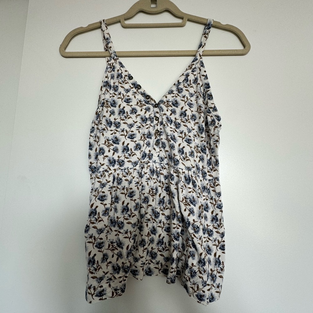 American Eagle Outfitters Blue Floral Camisole